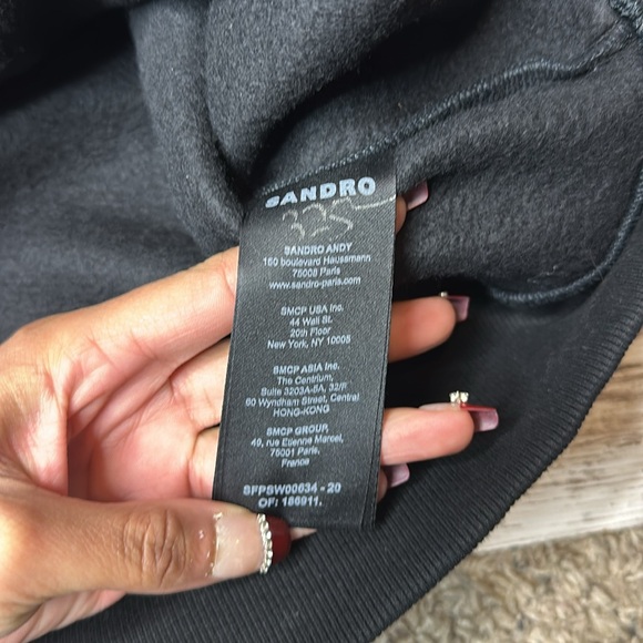 Sandro SWEATSHIRT WITH RHINESTONE HEARTS Size
small NWT - Picture 5 of 8